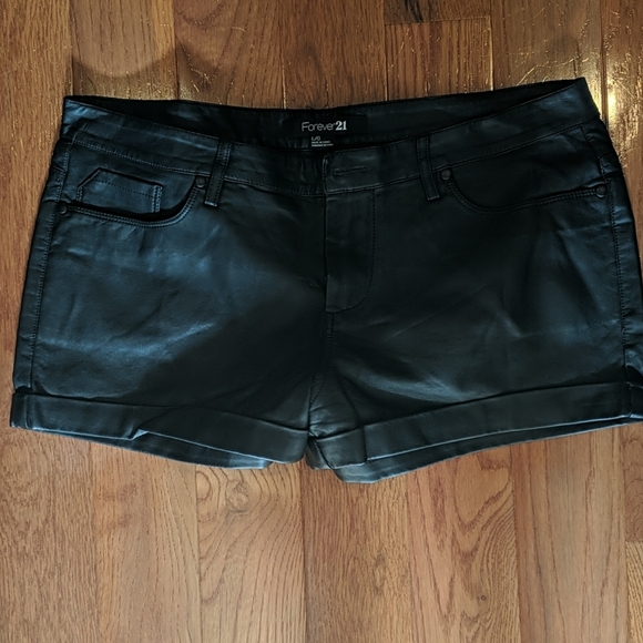 Forever 21 Pants - Forever 21 faux leather shorts